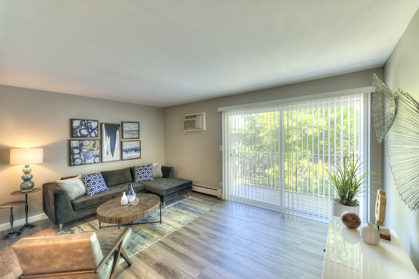 Luxury Vinyl Plank Flooring In Living Room, at Eagle Creek Apartments, Westmont, 60559