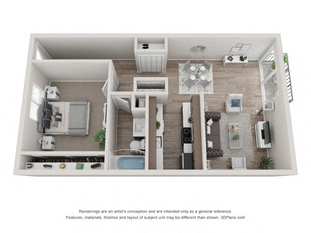  Aspen Floor Plan - Eagle Creek Apartments