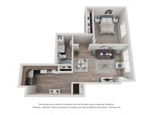 Birch Floor Plan - Eagle Creek Apartments