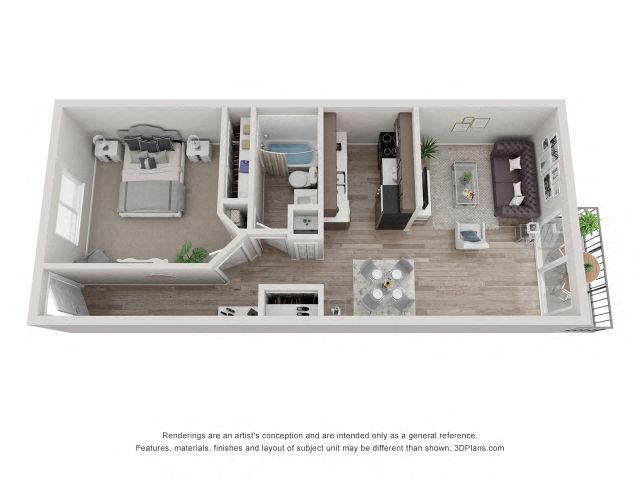 Fir Floor Plan - Eagle Creek Apartments