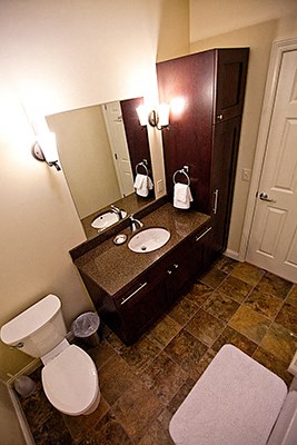 a bathroom with a toilet and a sink and a mirror