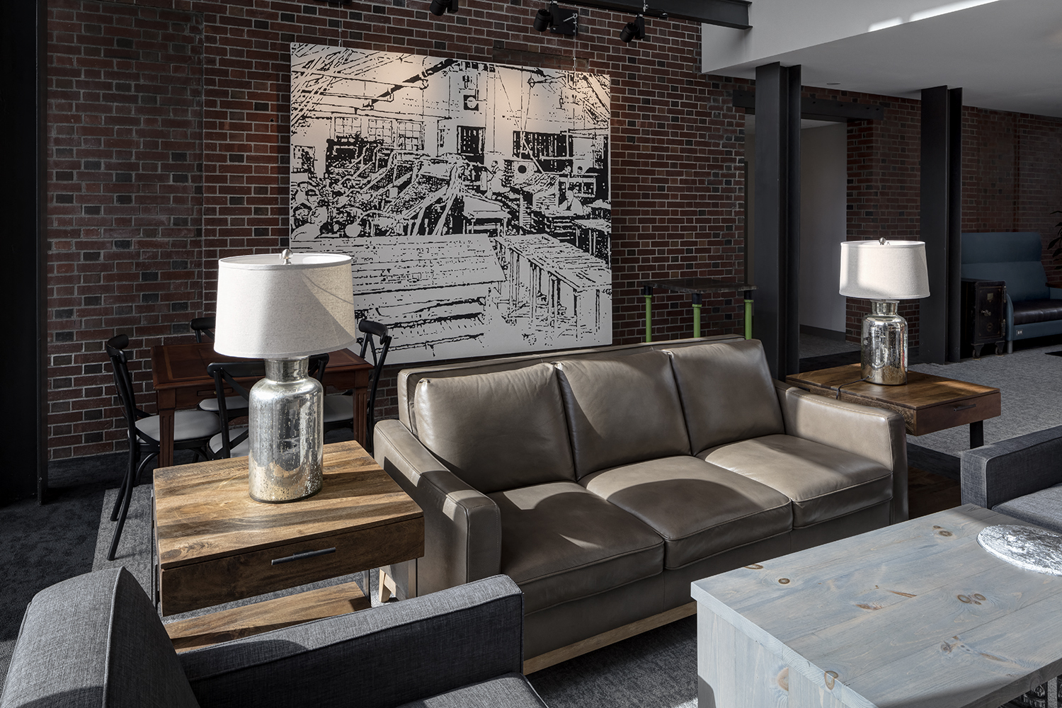 Lounge Area at The News Apartments in Troy, NY