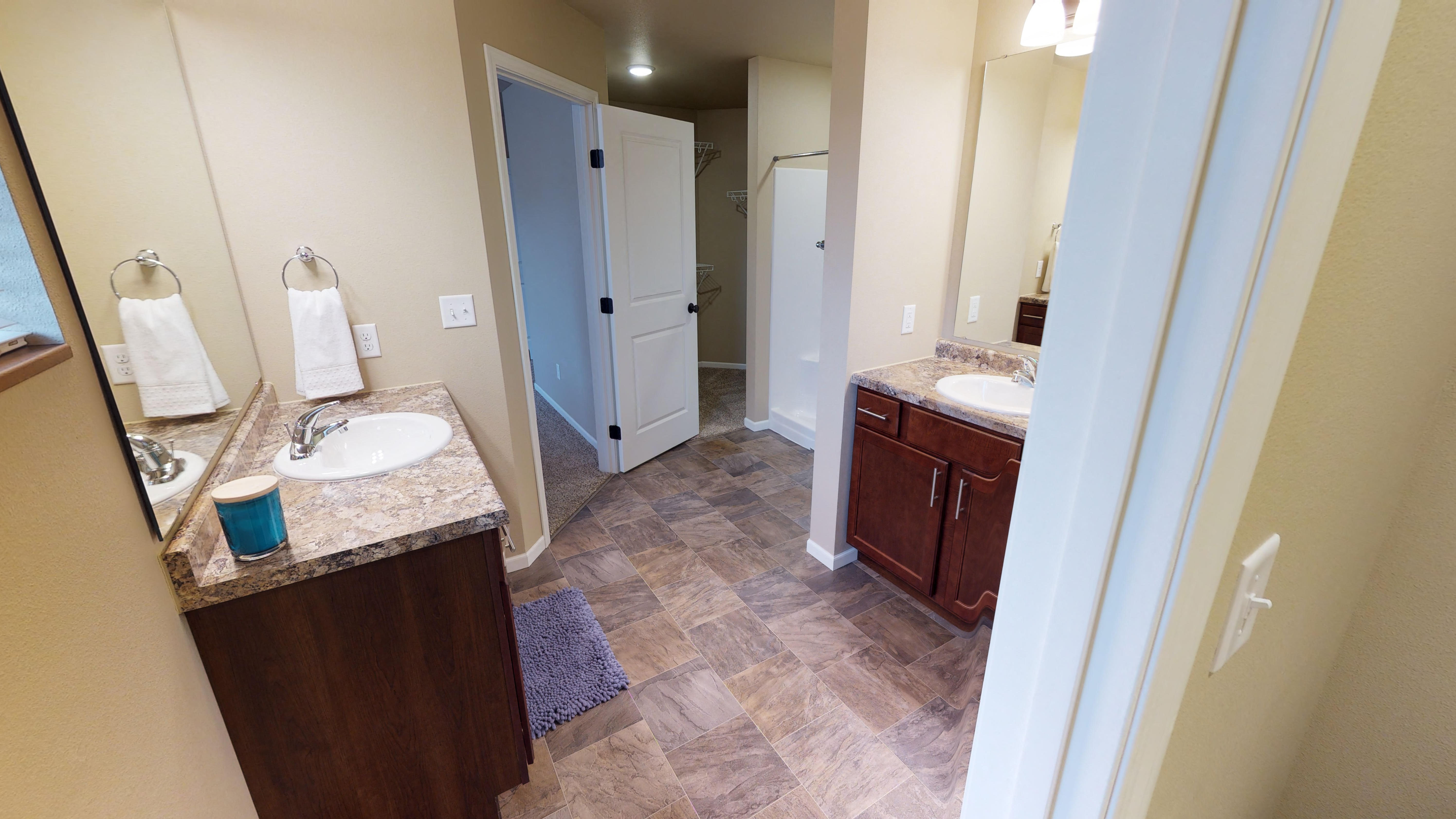 bathroom, double vanities