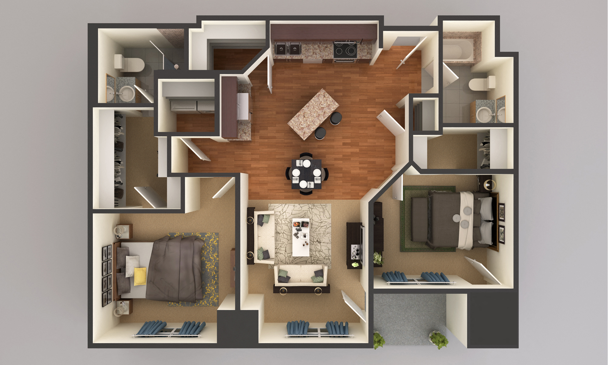 2 Bedroom floor plan