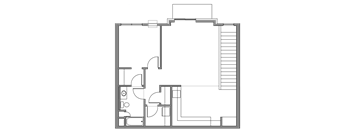 1 bed 1 bath A floor plan at Stonebridge Villas Apartments, North Dakota