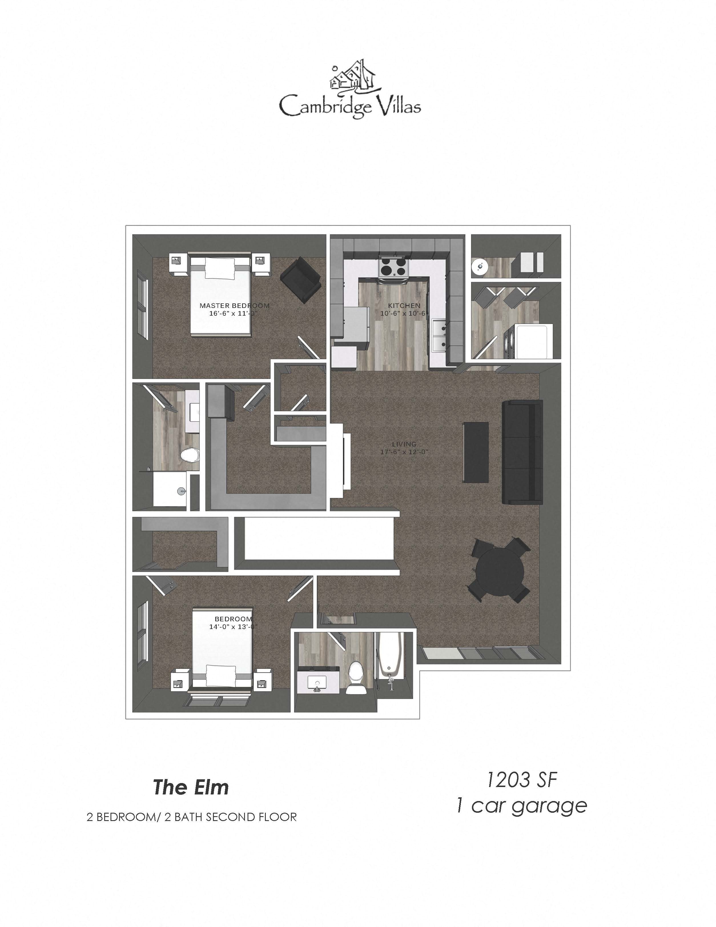 Floor Plans of Cambridge Villas in Omaha, NE