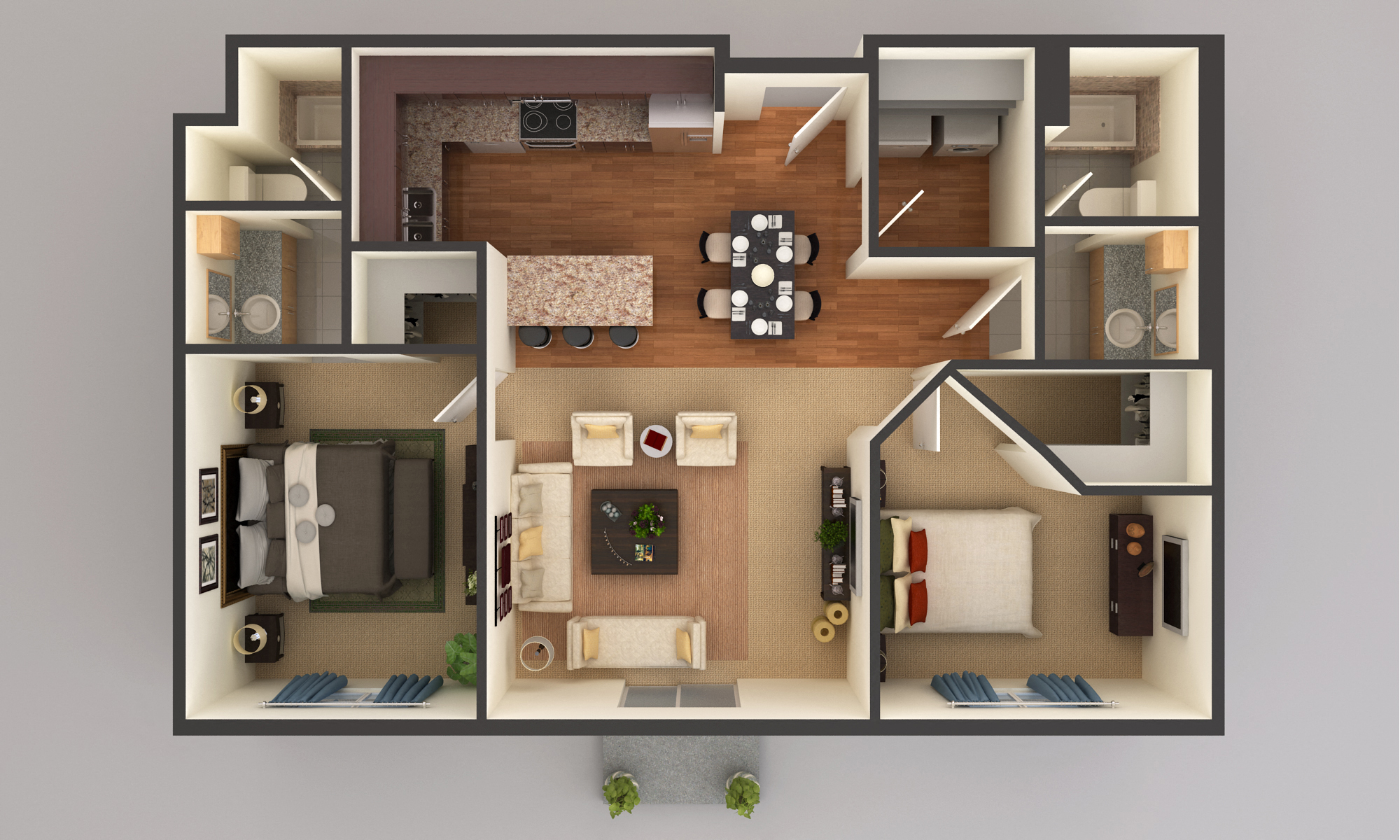 2 Bedroom floor plan