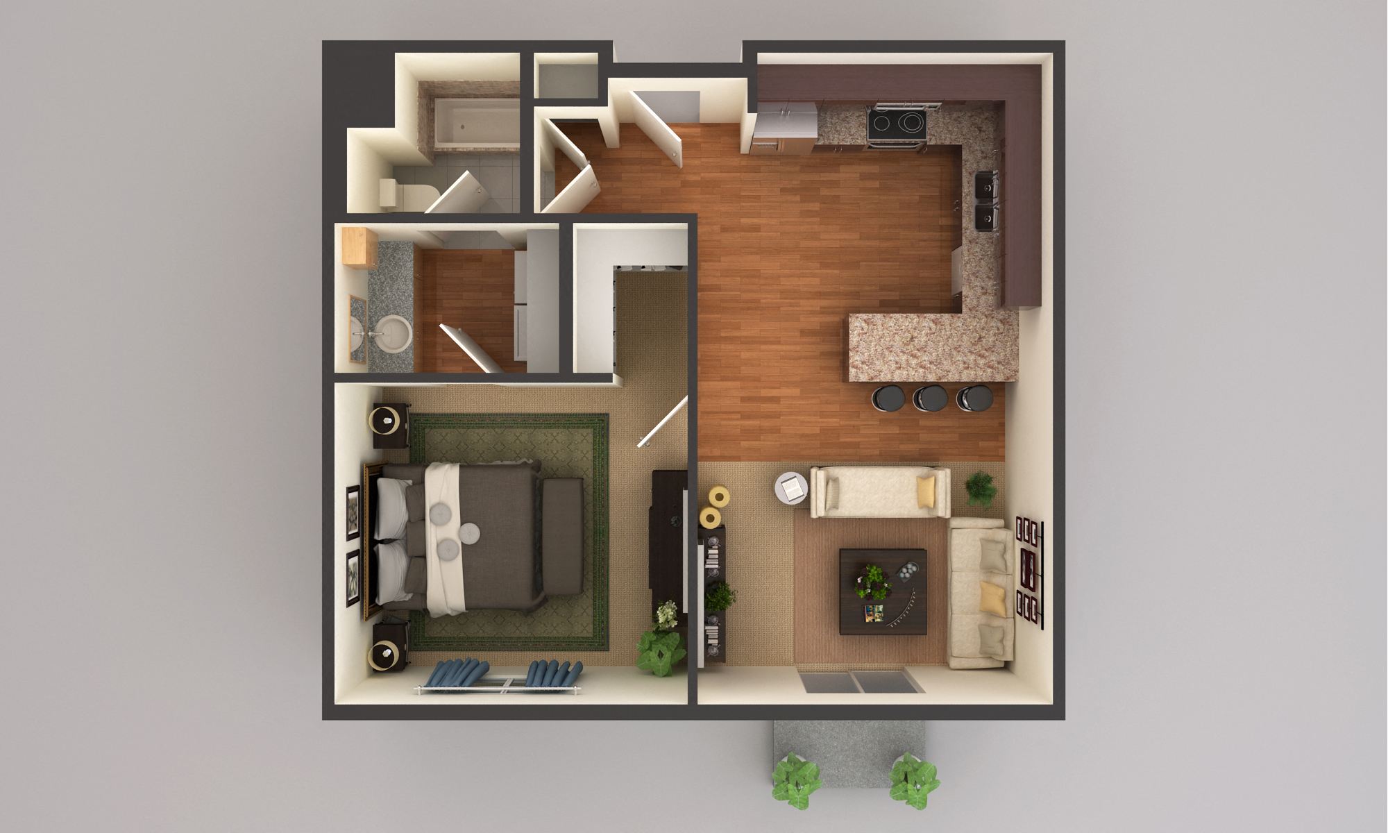 1 Bedroom floor plan