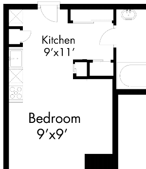 Studio - F (studio with balcony)