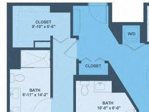 Three Bedroom 04 Floor Plan Three Bedroom 04 Floor Plan at 1001 South State, Chicago, IL