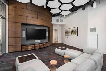 Modern Media Room at 1001 South State, Chicago, 60605