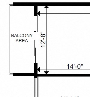 Two bedroom, one bathroom apartment layout at Bayview Gardens in White Rock, BC