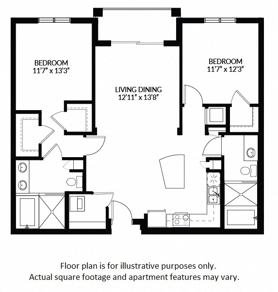 B2 - BW Floor Plan at Windsor at Delray Beach, Florida