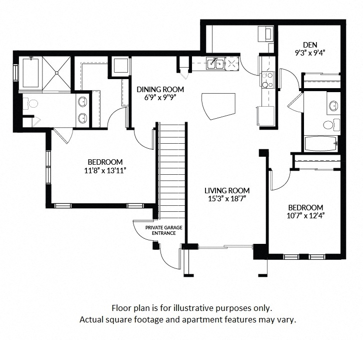 B3 - BW Floor Plan at Windsor at Delray Beach, Florida