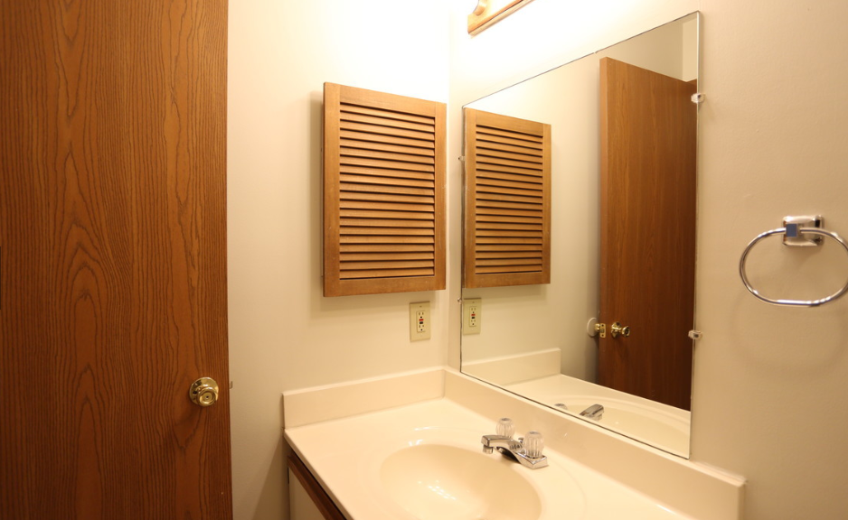 Image of master bathroom with vanity and medicine cabinet