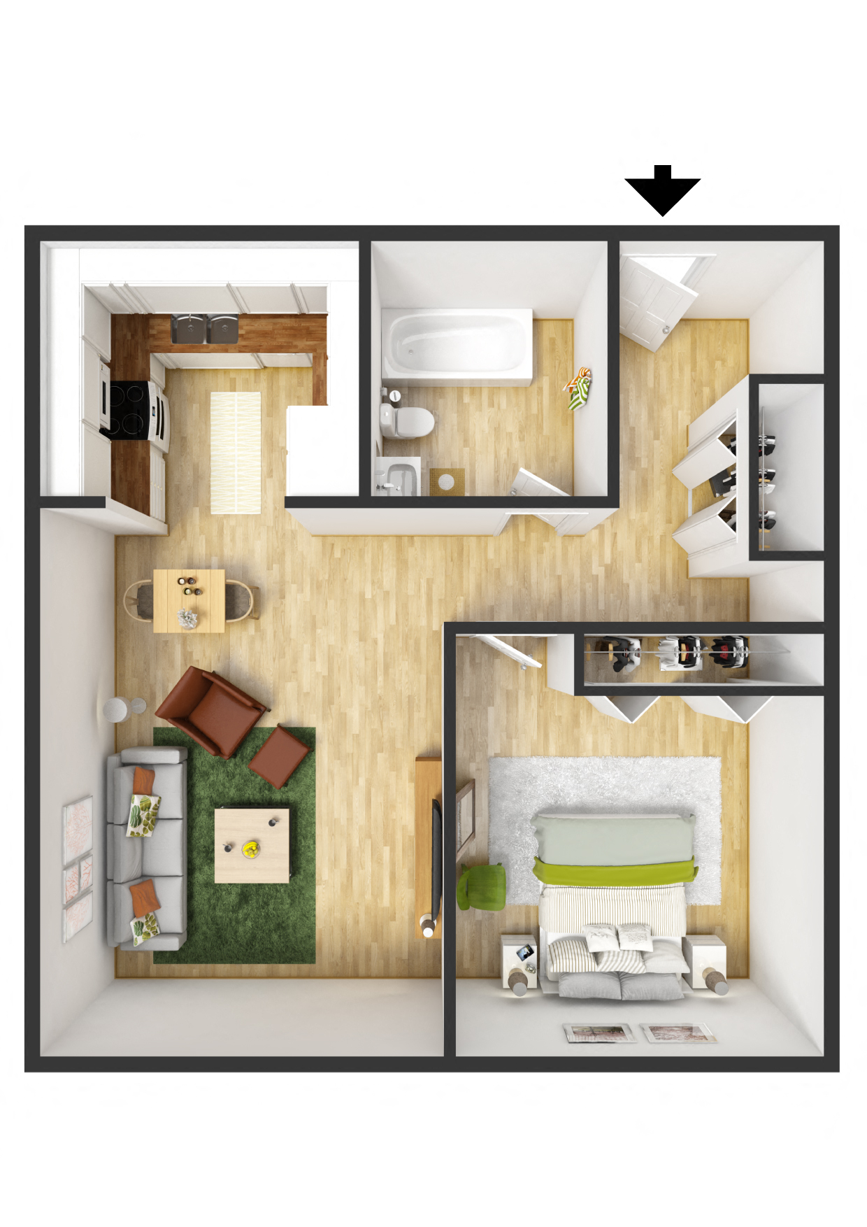 1 Bedroom Floor Plan