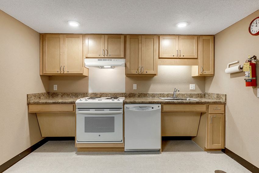 a kitchen with a stove sink and dishwasher and cabinets