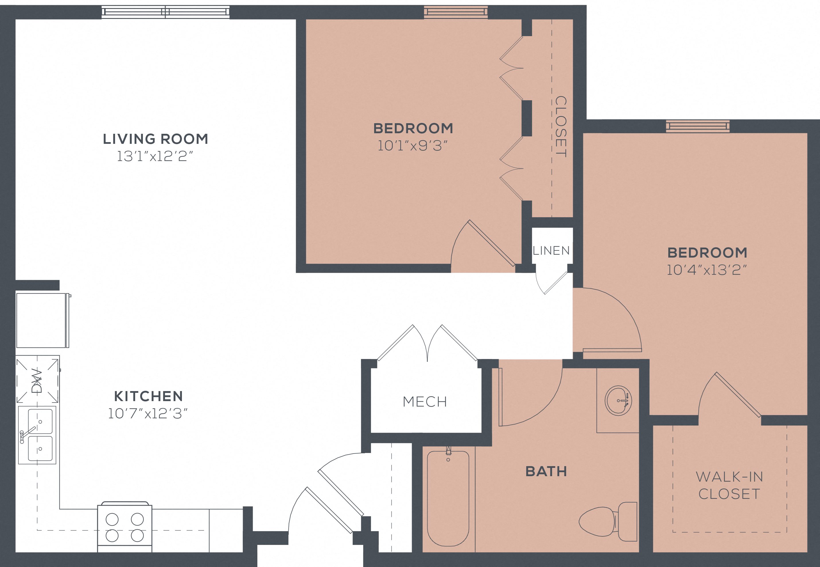 Floor Plans of Brookside Residences Apartment Homes in