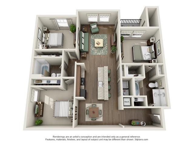 The Tarheel HC (Wheel Chair Accessible) Floor Plan 6