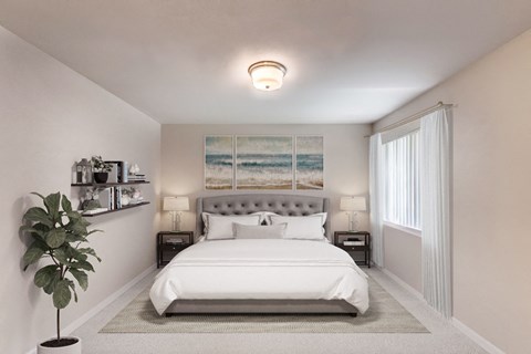 Cozy bedroom at Island Homestead