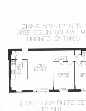 2 bedroom with one bathroom