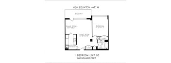 1 bedroom, 1 bathroom with balcony