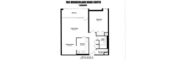 1 bedroom, 1 bathroom, with balcony