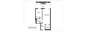 1 Bedroom, 1 Bath, with balcony