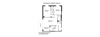 2 Bedroom, 1 Bath, Balcony