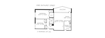 Two bedrooms with one bathroom park view