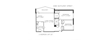 Two bedrooms with one bathroom