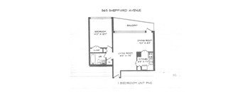 One bedroom with one bathroom penthouse