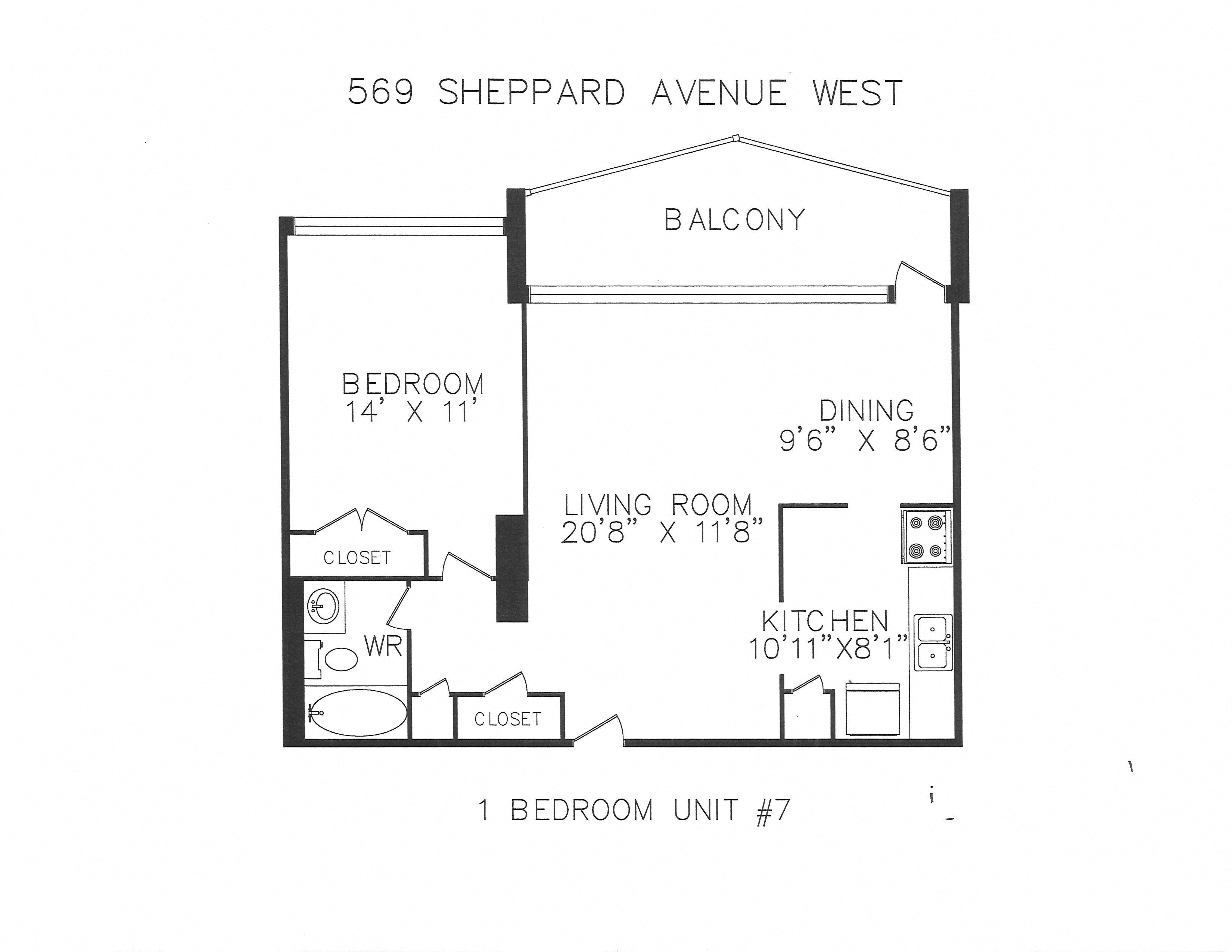 569 Sheppard Avenue West 1-3 Beds Apartment for Rent - Photo Gallery 11