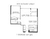 One bedroom with one bathroom