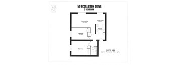 2 bedroom, 1 bathroom (no balcony)