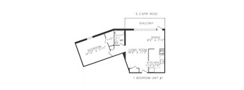 One bedroom with one bathroom