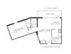 One bedroom with one bathroom