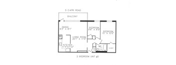 Two bedrooms with one bathroom