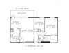Two bedrooms with one bathroom