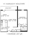 One bedroom,one bathroom, balcony