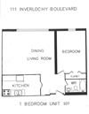 One bedroom-junior,one bathroom,no balcony
