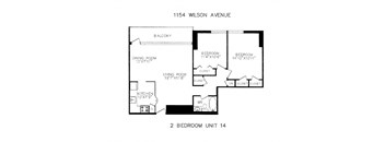 2 bedroom, balcony