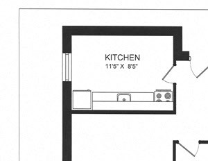 Two bedroom with one bathroom A