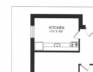 Two bedroom with one bathroom A