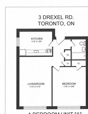 One bedroom with one bathroom A
