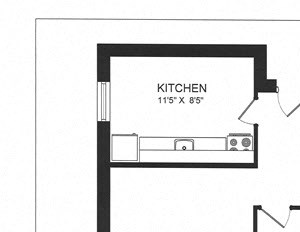 Two bedroom with one bathroom A