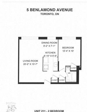 1 bedroom, 1 bathroom