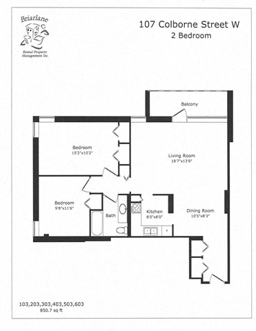 107 Colborne Street West Studio-3 Beds Apartment for Rent - Photo Gallery 9