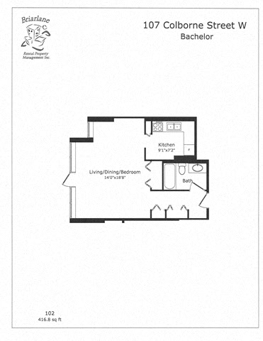 107 Colborne Street West Studio-3 Beds Apartment for Rent - Photo Gallery 8