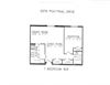 1 bedroom,1 bathroom, no balcony